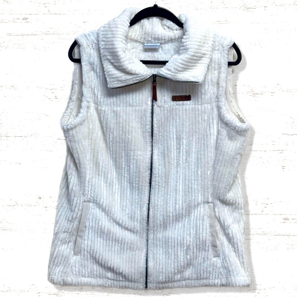 Columbia Women’s White Sleeveless Fabric Vest Size XL